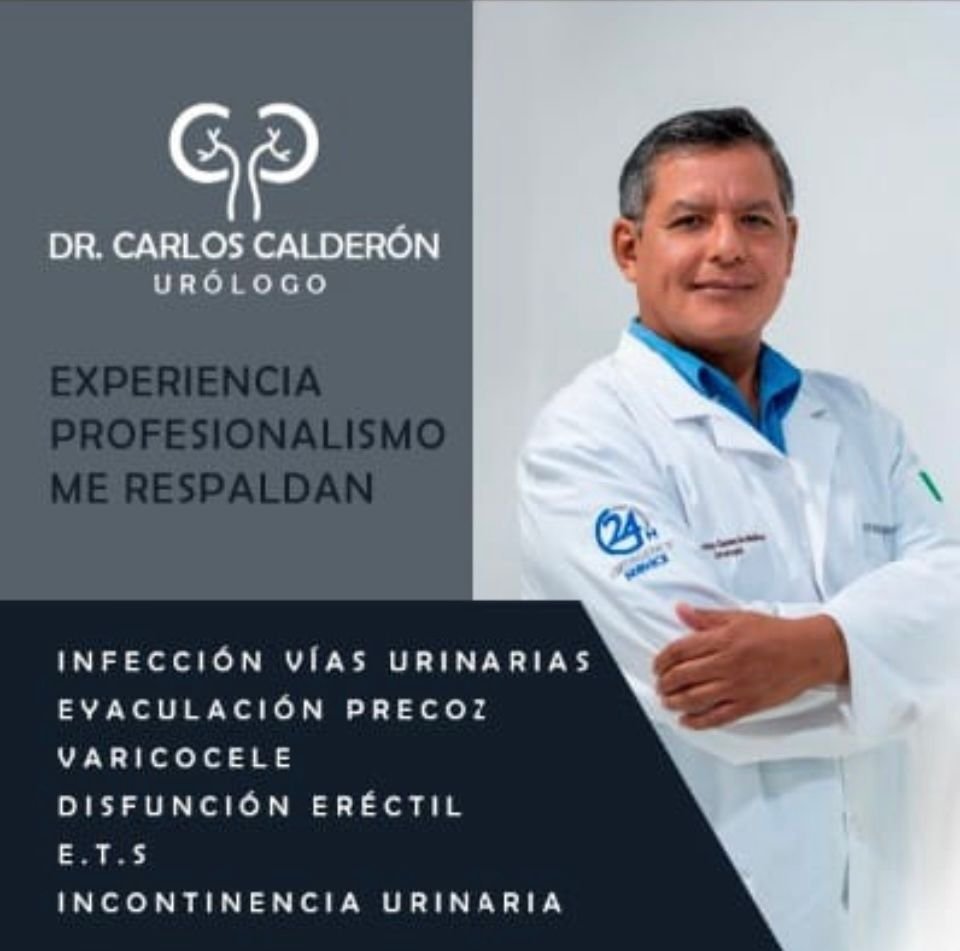 Dr. Carlos Calderón Muñoz en su consultorio